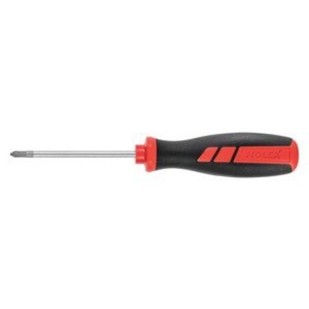 HOLEX Screwdriver for Phillips, with power grip, Cross head size: 1 668401 1